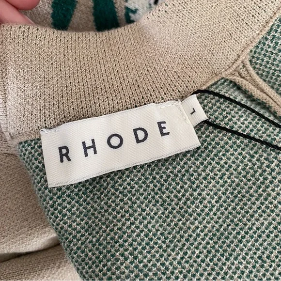 $155 NWT Rhode Jude Knit Top in Neutral Booti Sz Large - Picture 3 of 14
